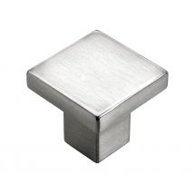 Bouton Carré Aspect Inox 30 X 30 Mm