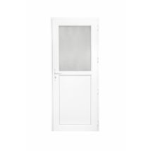Porte De Service Pvc Demi Vitrée Poussant Droit H.200 X L.80 Cm