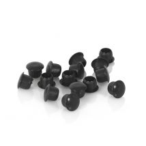 10 Caches-vis Noir De Diamètre De 10 Mm