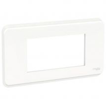 Plaque 4 Modules Blanc Unica - Schneider Electric