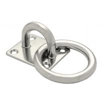 Anneau D'Arrimage Sur Platine Inox Diam. De La Anse 50 Mm