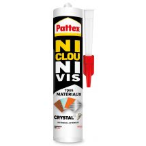 Colle Tous Matériaux Crystal Transparent 290 G Ni Clou Ni Vis - Pattex - Bricoman