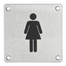 Plaque Signalétique Wc Femme L.100xl.100 Mm - Bricoman