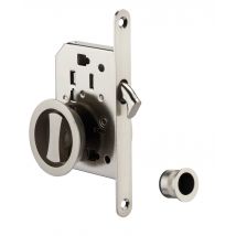 Serrure Crochet Chromé Satin Pour Porte Coulissante - Bricoman