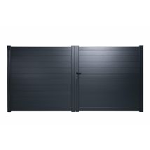Portail Aluminium If Gris Ht 1.74x3.56m