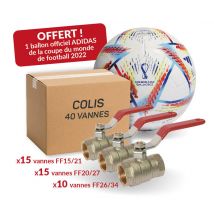 Pack 40 Vannes A Sphere Femelle-femelle 15 Vannes 15/21 - 15 Vannes 20/27 -10 Vannes 26/34 + Ballon Adidas Offert