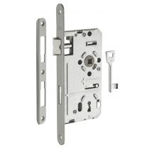 Serrure À Encastrer Cylindre Axe 55 Mm Pêne Dormant 1/2 Tour Entraxe 72 Mm Droite