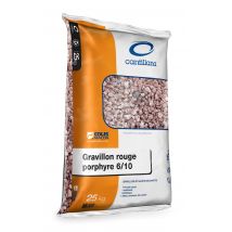 Sac Gravillon Décoratif Porphyre Rouge 6/10 Mm, 25 Kg