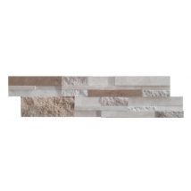 Plaquette De Parement Pierre Naturelle 15x60cm Travertin Light/noce