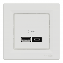 Double Prise Usb A+c Asfora - Schneider Electric