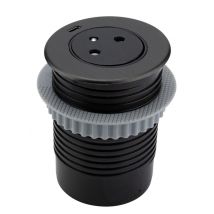 Prise Encastrée D.60 Mm 1 Pc + 1 Usb Noir - Easy Eject Volt