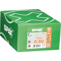 Vis Panneaux De Fibre Tête Plate Wirox Empreinte Pozydriv 5 X 50 Mm 1000 Pièces - Spax - Bricoman