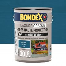 Lasure Opaque Très Haute Protection 8 Ans Bleu Azur 5 L - Bondex