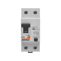 Interrupteur Différentiel 2p 30ma 25a 2 Modules Type Ac - Bricoman