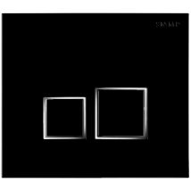Plaque De Commande Pour Wc Suspendu - Siamp Square Noire Mate