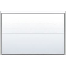 Porte De Garage Sectionnelle Prémontée Motorisée Sans Rainure H.200 X L.300 Blanc