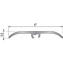 Barre De Seuil Aluminium À Visser L.93 X L.4,70 Cm