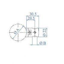 Lot De 5 Supports Pour Lisse Poteau Inox 316 Diam.12mm