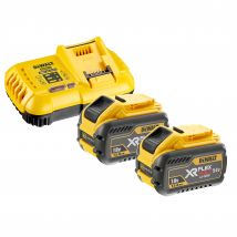Pack 2 Batteries Xr Flexvolt 18v/54v 12ah/4ah Li-ion + Chargeur Rapide - Dcb118y2-qw Dewalt - Bricoman
