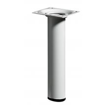 Pied De Meuble Rond En Acier H.15 Cm Diam.3 Cm Blanc - Hettich - Bricoman