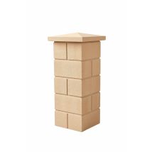 Elément De Pilier Lisse Ton Pierre L.32,5 X P.32,5 X H.16,7 Cm - Weser