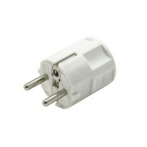 Fiche Male 2p Extra Plate 16a Blanc - Bricoman