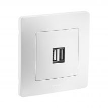 Prise Usb Double Blanc Caly