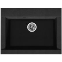 Evier À Encastrer Noir 1 Cuve En Résine - "hexo"