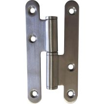 Paumelle Droite À Bouchon Nickelé 110 X 55 Mm - Chainey