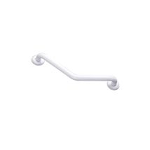 Barre D'Appui Coudée 135° 26,5 X 26,5 Cm Acier Inoxydable Recouvert D'Époxy Blanc - 01248wh-ls Akw - Bricoman