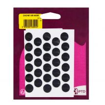 Lot De 100 Cache-vis Adhésifs Noir