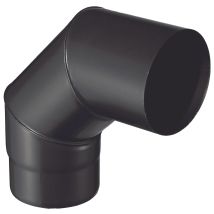 Coude 90° Raccordement Émail 0,7 Mm Noir Mat Ø125 - Tecnomat