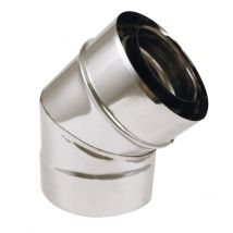 Coude 45° Pour Poêle À Pellets Inox/inox Diam.80/125 Mm