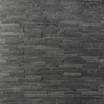 Plaquette De Parement Pierre Naturelle 10x40cm Slimstone Noir