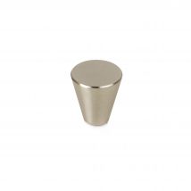 Bouton Zamak D25 Mm Nickel Mat Brossé - Bricoman