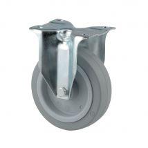 Roulette À Platine Fixe Caoutchouc Élastique Diam. 160 Mm Haut.200 Mm 300 Kg