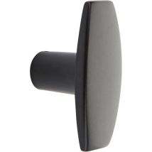 Bouton De Porte Double Aluminium Noir Carré 6/7 Mm - Chainey - Tecnomat