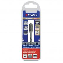 Fraise Lime Carbure Cylindrique À Arayon D.10 Mm Queue De 6 Mm L.65mm - 10316521000 Tivoly - Bricoman