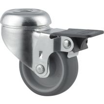 Roulette À Œil À Frein Diam. 50 Mm 50 Kg - Bricoman