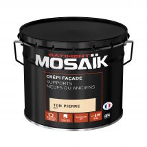 Crépi Façade Extérieur Supports Neufs Ou Anciens Acrylique D3 Mat Ton Pierre 15 Kg - Mosaik