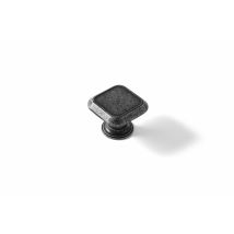 Bouton Carré Zamak Vieil Argent 30x30mm