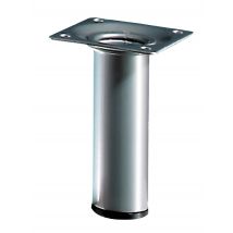 Pied De Meuble Rond En Acier H.15 Cm Diam.3 Cm Gris - Hettich