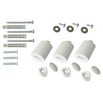 Lot De 3 Consoles Blanches Fixation Sèche Serviette