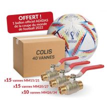 Pack 40 Vannes A Sphere Mâle - Mâle 15 Vannes 15/21 - 15 Vannes 20/27 -10 Vannes 26/34 + Ballon Adidas Offert