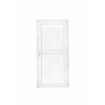 Porte De Service Pvc Pleine Poussant Droit H.200 X L.80 Cm
