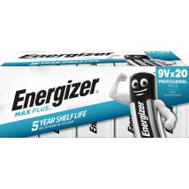 Pack De 20 Piles Energizer 9v Max Plus - Energizer