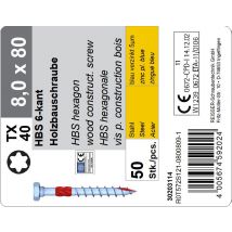 Vis Bois Diam. 8 X 80 Mm Boîte De 50 - Reisse