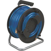 Enrouleur Tuyau Pneumatique Pour Compresseur Sa100 Long.20 M Diam.int.9 Mm Raccord 1/4" - 0901054975 Metabo