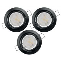 Spots Led Encastrables Noir Lot De 3 - Slid