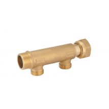 Collecteur 2 Départs Écrou Libre Mâle / Femelle 20 X 27 (3/4") Départs Mâle 15 X 21 (1/2") - Bricoman